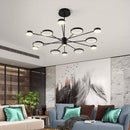 Lustre design LED avec plusieurs lampes noires Creative
