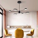 Lustre design LED avec plusieurs lampes noires Creative