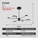 Lustre design LED avec plusieurs lampes noires Creative