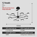 Lustre design LED avec plusieurs lampes noires Creative