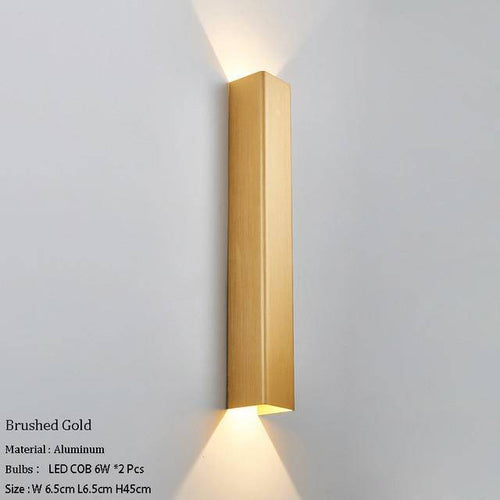 Applique murale design à LED en métal allongé coloré Loft