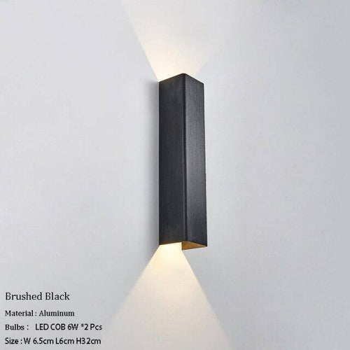 Applique murale design à LED en métal allongé coloré Loft