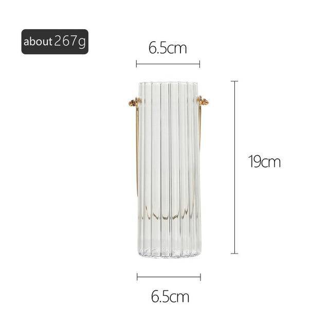 Vase moderne transparent style striped Glass - vue 7 sur 11
