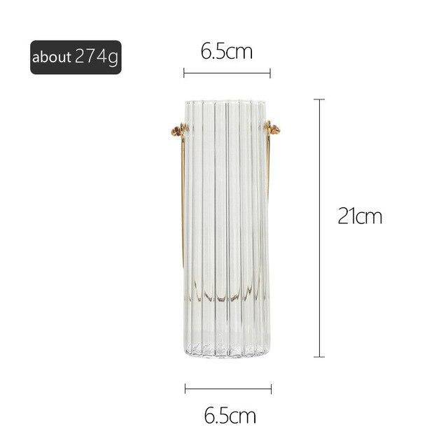 Vase moderne transparent style striped Glass - vue 6 sur 11