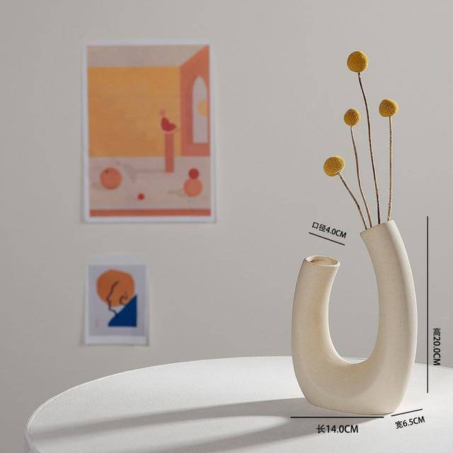 Vase design en céramique style Nordic - vue 12 sur 16