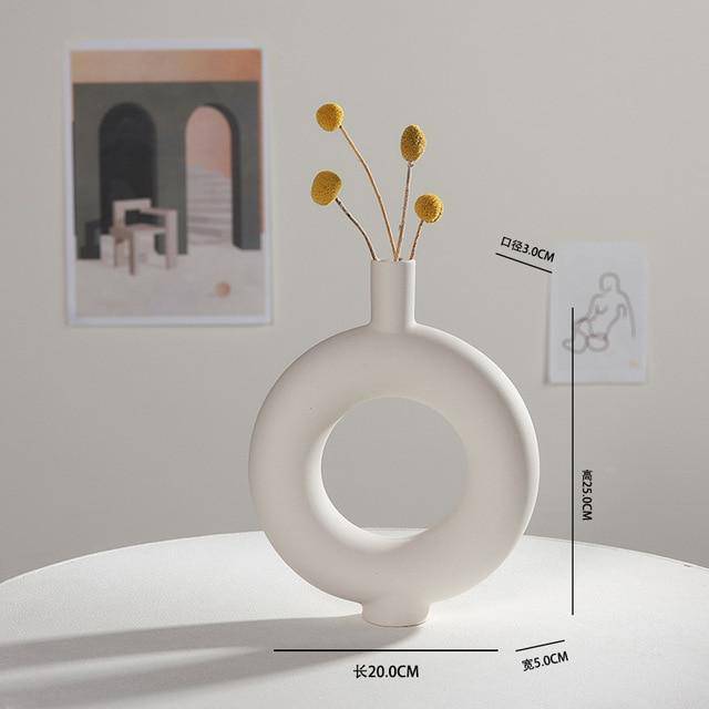Vase design en céramique style Nordic - vue 10 sur 16