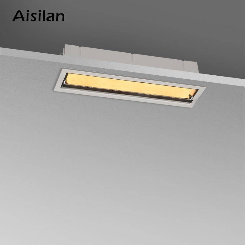 Spot rectangle à LED en métal style moderne Loft - vue 3 sur 3