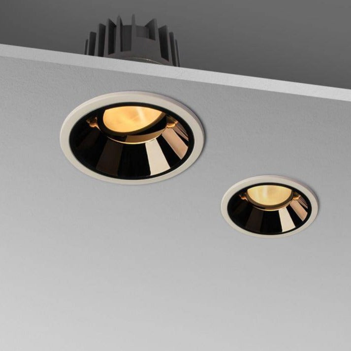 Spot design encastré LED en aluminium effet cuivré - vue 2 sur 4