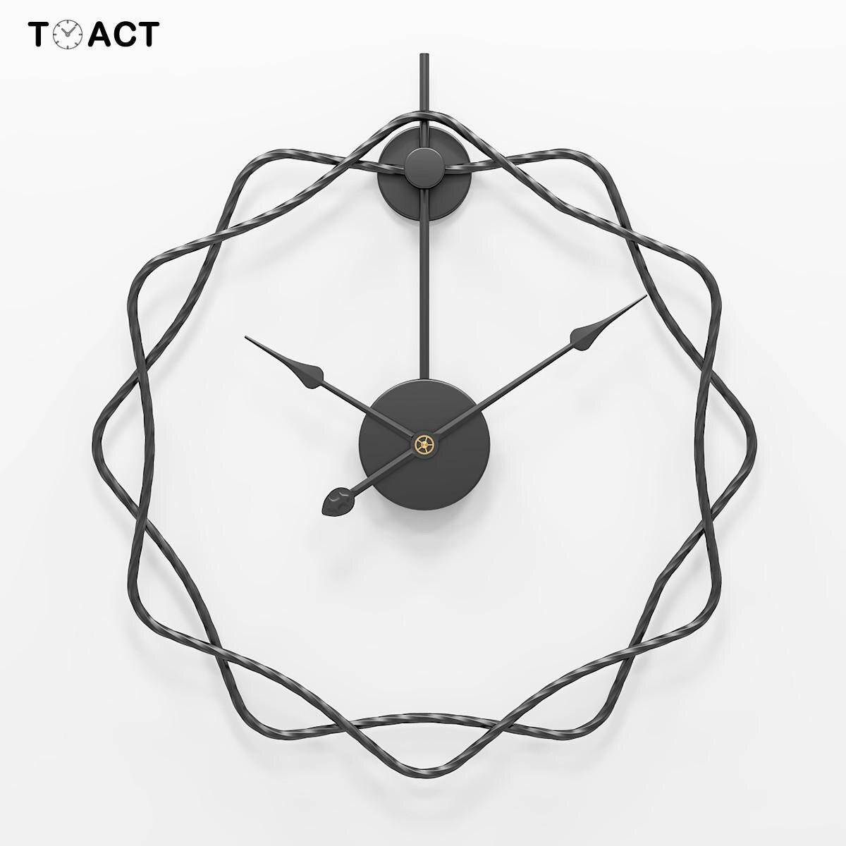 Horloge murale design étoiles décalées en métal 50cm Decor - vue 7 sur 7
