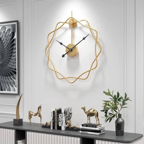 Horloge murale design étoiles décalées en métal 50cm Decor