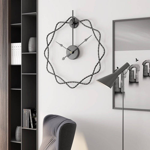 Horloge murale design étoiles décalées en métal 50cm Decor
