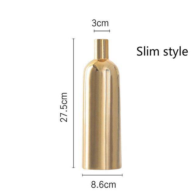 Vase design en céramique doré Mory C