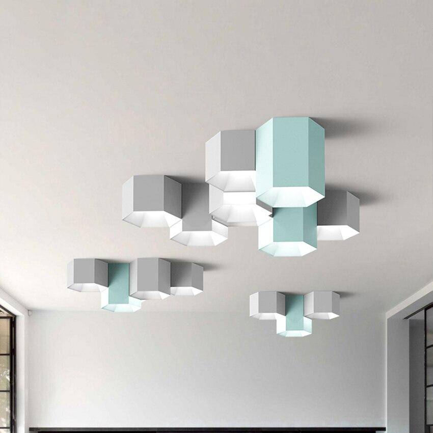 Plafonnier hexagonal de couleur Geometric - vue 6 sur 17