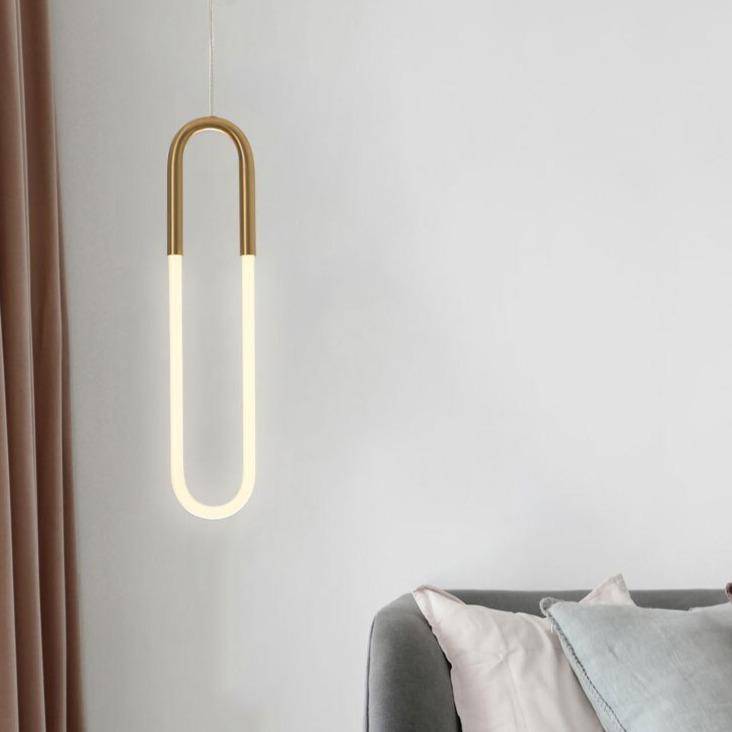Suspension design moderne LED en anneau allongé Hang - vue 4 sur 9