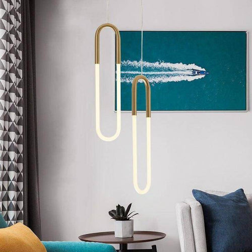 Suspension design moderne LED en anneau allongé Hang