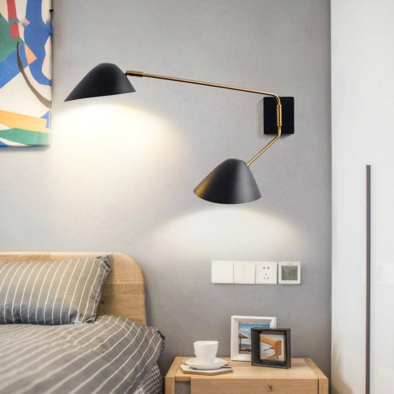Applique murale design LED noire avec abat-jour en métal Home - vue 2 sur 7