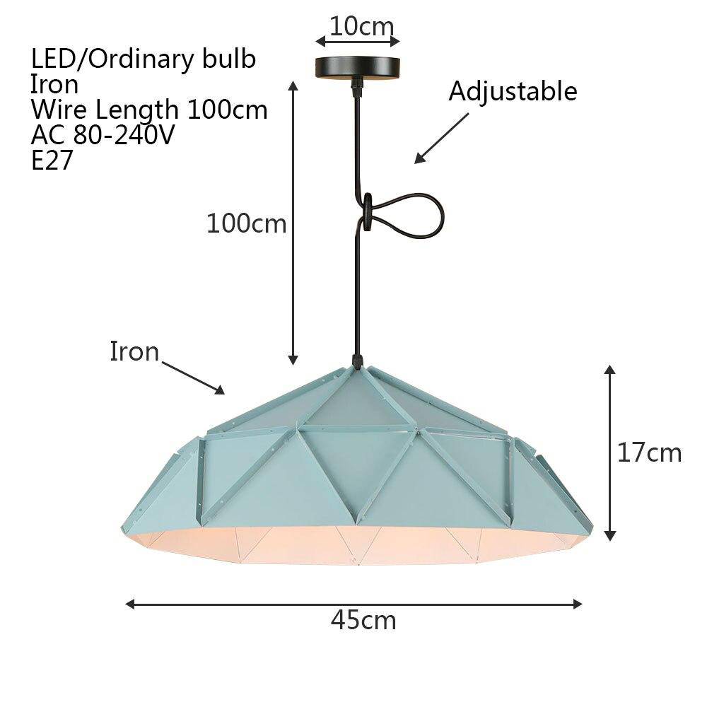 Suspension design à LED avec abat-jour industriel en métal Loft - vue 4 sur 3