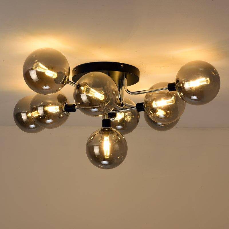 Plafonnier design à LED avec bras et boules en verres Glass - vue 5 sur 5
