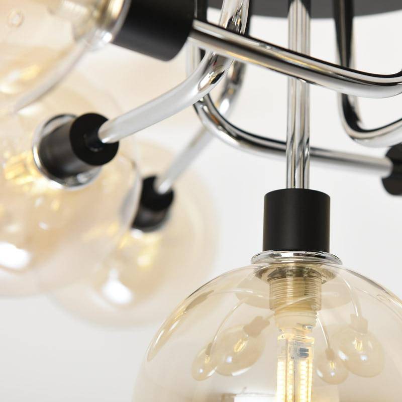Plafonnier design à LED avec bras et boules en verres Glass - vue 6 sur 5