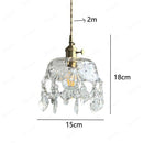 Lustre design LED en verre cristal style rétro