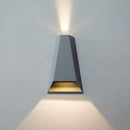 Applique murale design à LED avec abat-jour géométrique en métal gris Outdoor