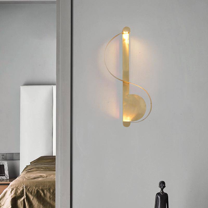 Applique murale design LED dorée style Moma - vue 3 sur 6