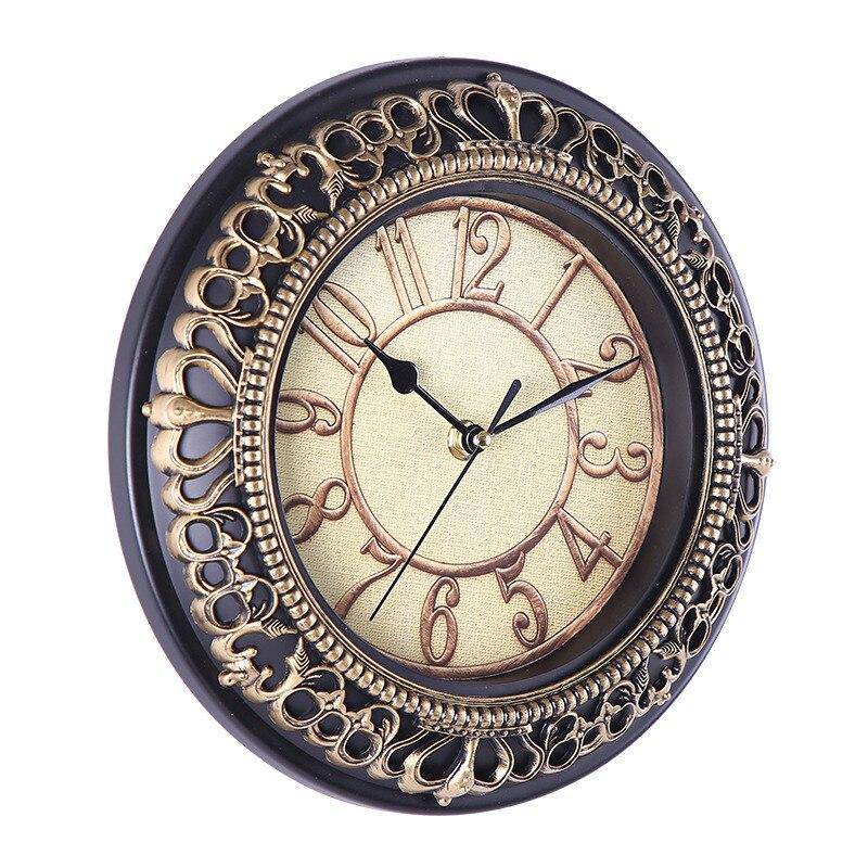 Horloge vintage en métal 25cm Antique - vue 5 sur 8