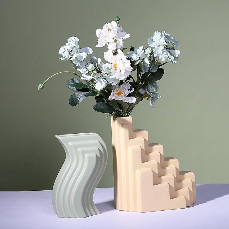 Vase moderne aux formes géométriques style Floride C - vue 4 sur 6