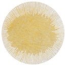 Tapis rond moderne jaune style Light Luxury