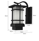 Applique murale à LED rustique noire style Garden