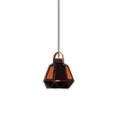 Suspension géométrique LED en métal fumé Light