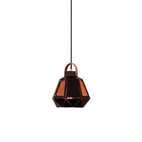 Suspension géométrique LED en métal fumé Light