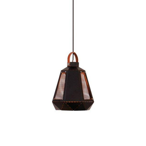Suspension géométrique LED en métal fumé Light