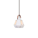 Suspension géométrique LED en métal fumé Light