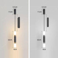 Suspension cylindrique design LED en metal noir Loft