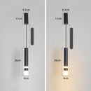 Suspension cylindrique design LED en metal noir Loft