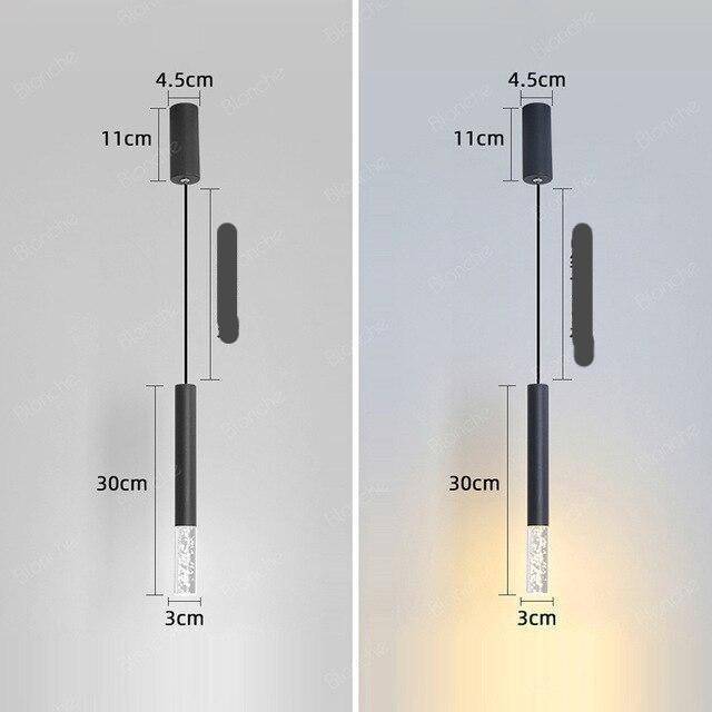 Suspension cylindrique design LED en metal noir Loft - vue 7 sur 8