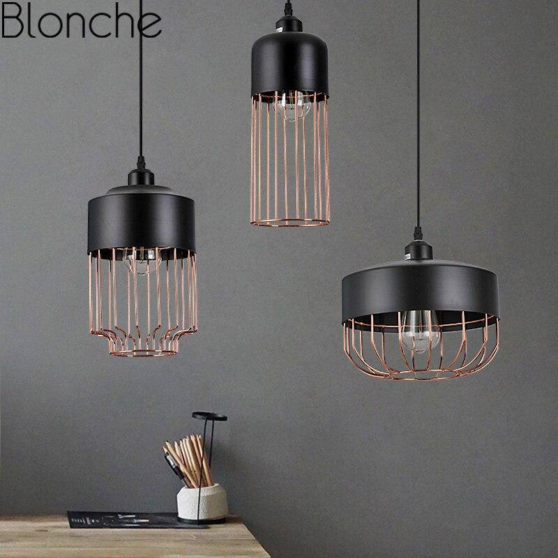 Suspension rétro à LED avec cage en métal America - vue 3 sur 9