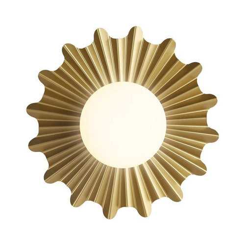 Applique murale design LED dorée style Creative Sun
