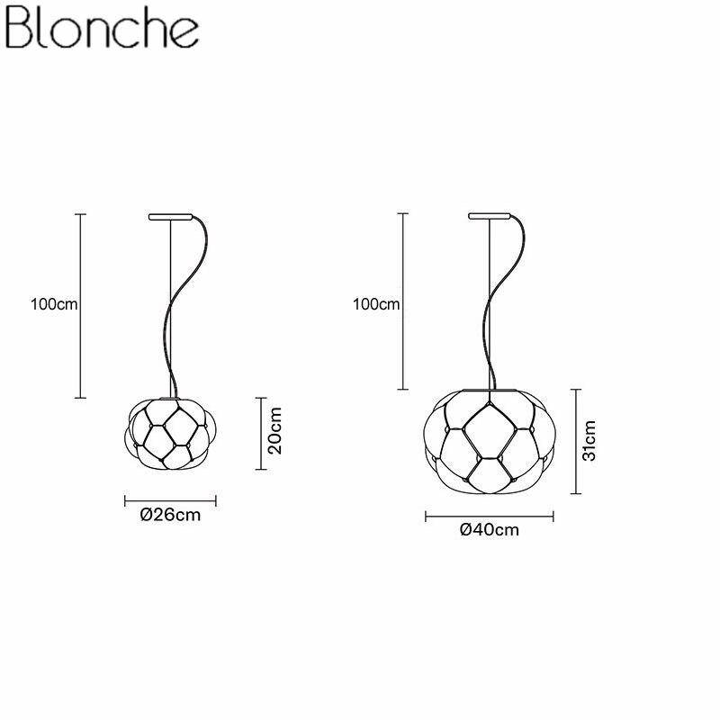 Suspension moderne à LED en verre style Cloud Light - vue 6 sur 7