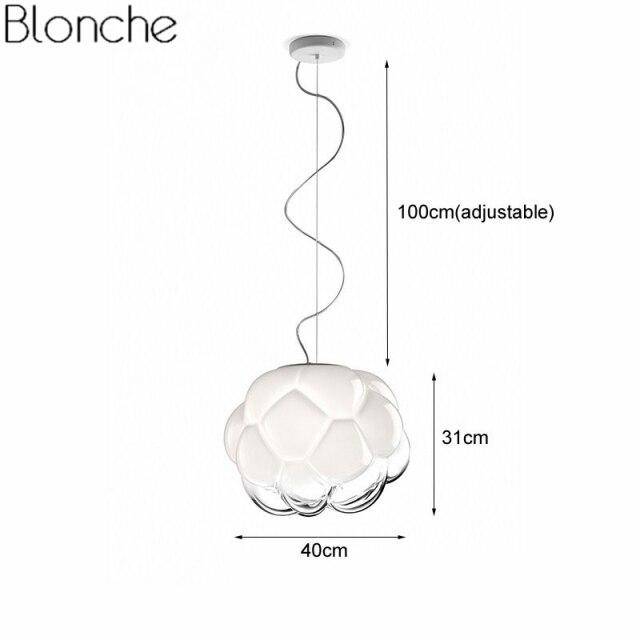 Suspension moderne à LED en verre style Cloud Light - vue 4 sur 7