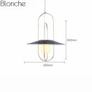 Suspension design LED avec anneaux en métal et verre Nordic