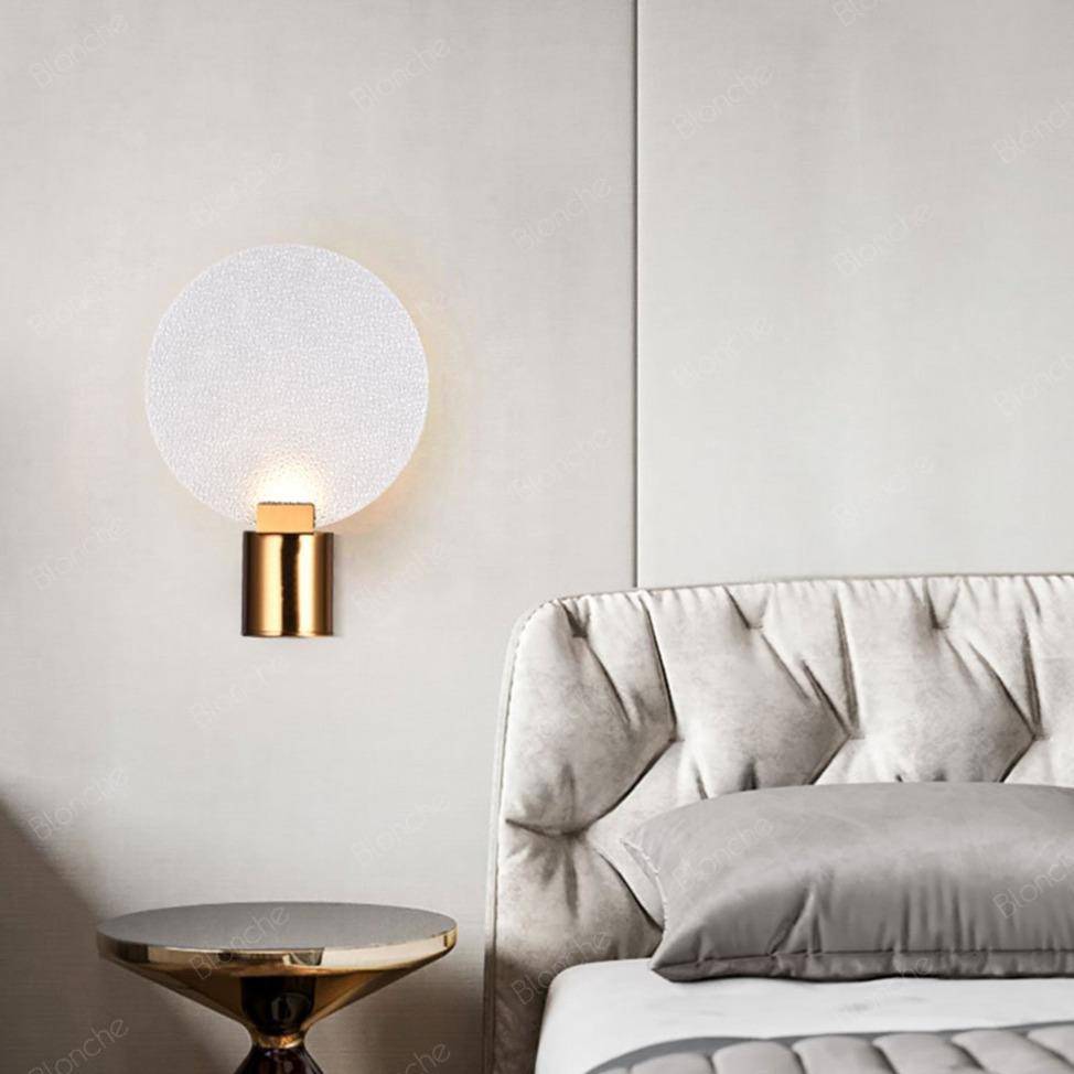 Applique murale design LED en métal avec disque en verre Sconce - vue 4 sur 7