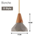 Suspension design LED en ciment et bois style Loft Decor