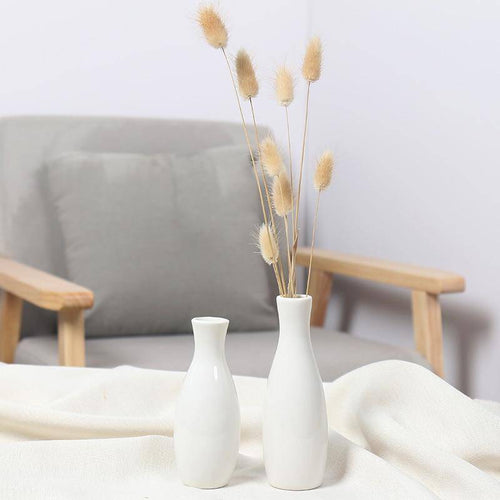 Vase arrondi moderne blanc style Flower