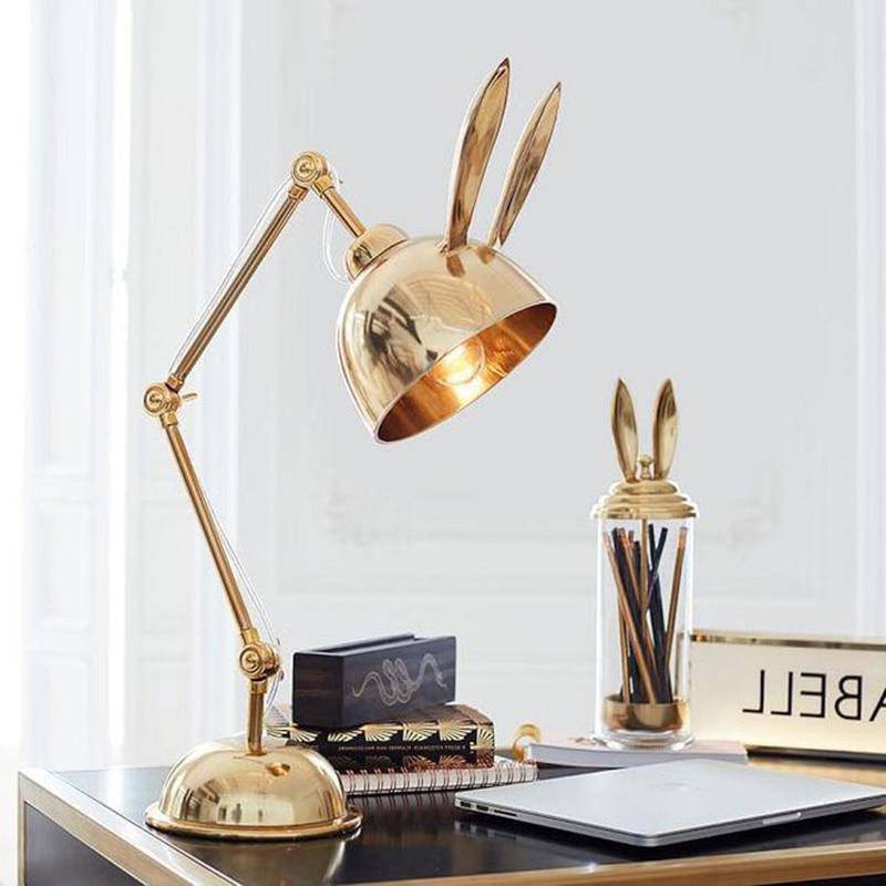 Lampe à poser LED à oreilles métalliques Lapin ou Chat - vue 4 sur 11
