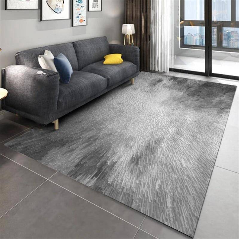 Tapis rectangle tons de gris moderne Powder - vue 4 sur 3