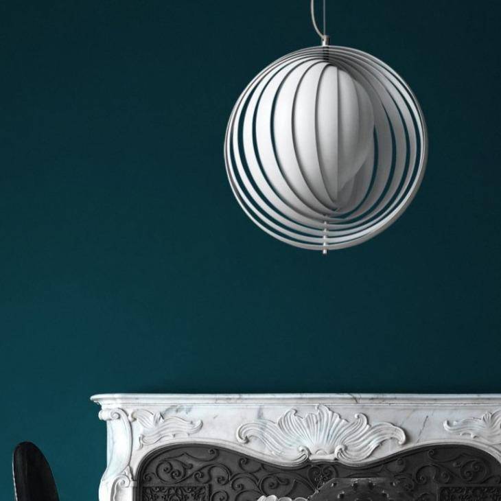 Suspension design LED avec abat-jour sphérique style Loft - vue 3 sur 8