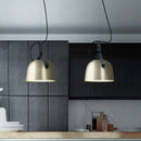 Suspension design LED avec abat-jour en métal arrondi Loft