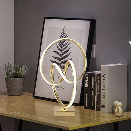 Chambre de chevet design moderne LED en spirale dorée Art